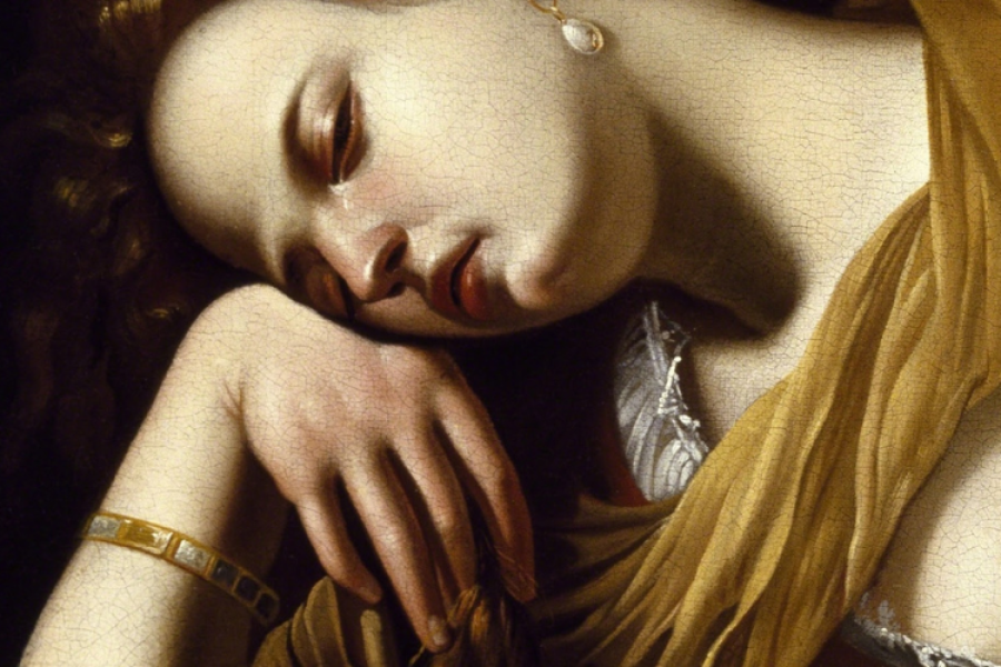 Maria Maddalena come la Malinconia (dettaglio), Artemisia Gentileschi
