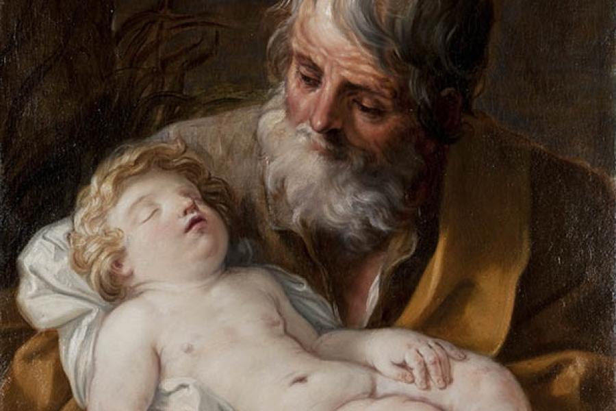 San Giuseppe con bambino dormiente