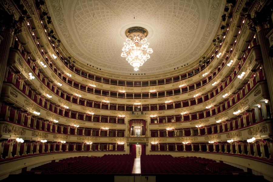 the interior of Teatro alla Scala