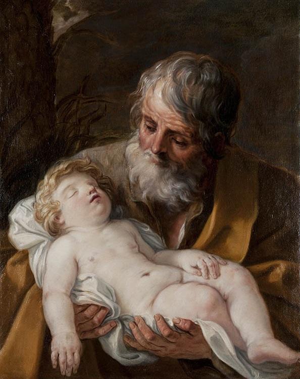 San Giuseppe con bambino dormiente